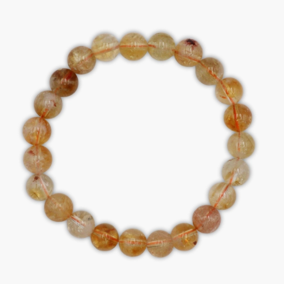 Citrin gebrannt Kugelarmband für Erwachsene