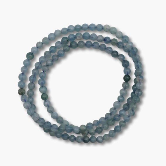 KUKE47 Aquamarin Endlose Kette auf Gummi 4 5mm hell