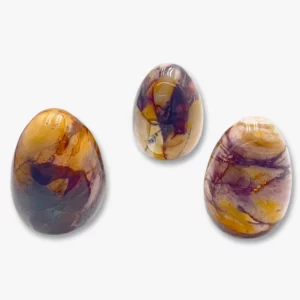 Mookait Edelstein Ei mit Marmorierung