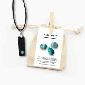 Mooreiche Anhänger mit Amazonit