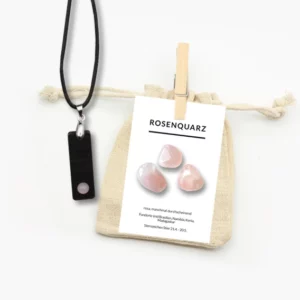 Mooreiche Anhänger mit Rosenquarz