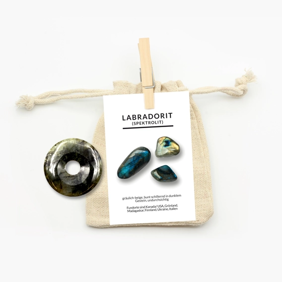 Labradorit dunkelgruen 30mm 51030 Donut Anhaenger 3