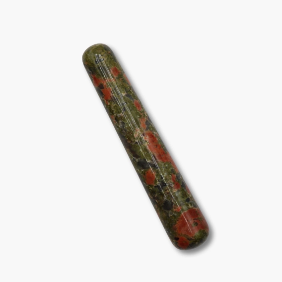Massagestab Epidot Unakit
